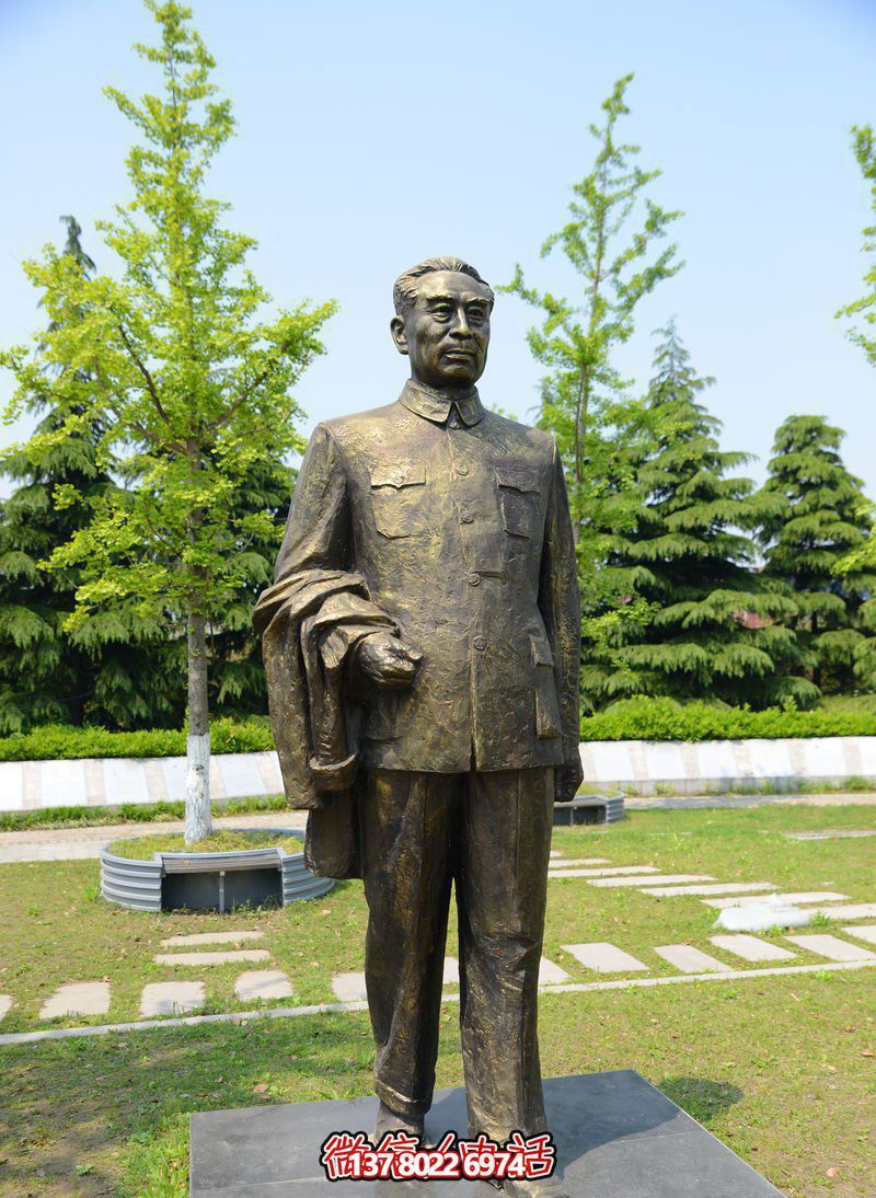紀(jì)念周恩來偉人雕塑，緬懷歷史，見證輝煌