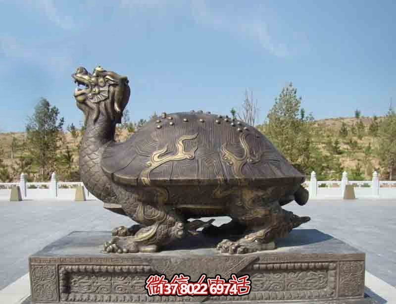 玻璃鋼龍龜?shù)袼?，點綴公園里的創(chuàng)意行走