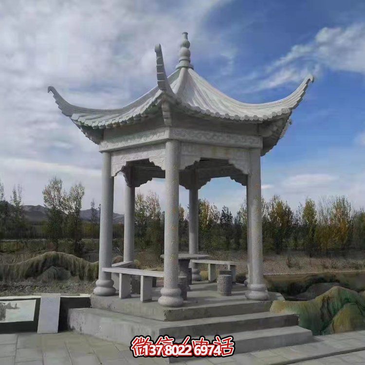 精美園林大理石雕塑涼亭，給您帶來寧靜優(yōu)雅的家園氛圍
