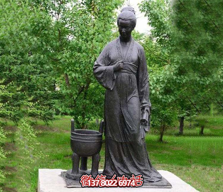 宋代婉約風(fēng)青銅鍛造銅雕，李清照詩意縈繞
