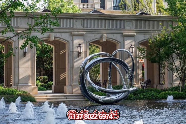 創(chuàng)意不銹鋼抽象藝術景觀雕塑擺件，點綴小區(qū)水池