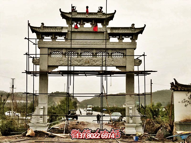 古風(fēng)石牌坊，引領(lǐng)鄉(xiāng)村建筑新潮流
