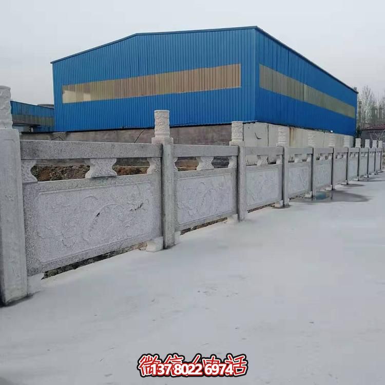 大理石護(hù)欄雕塑，為您的戶外河道增添美觀