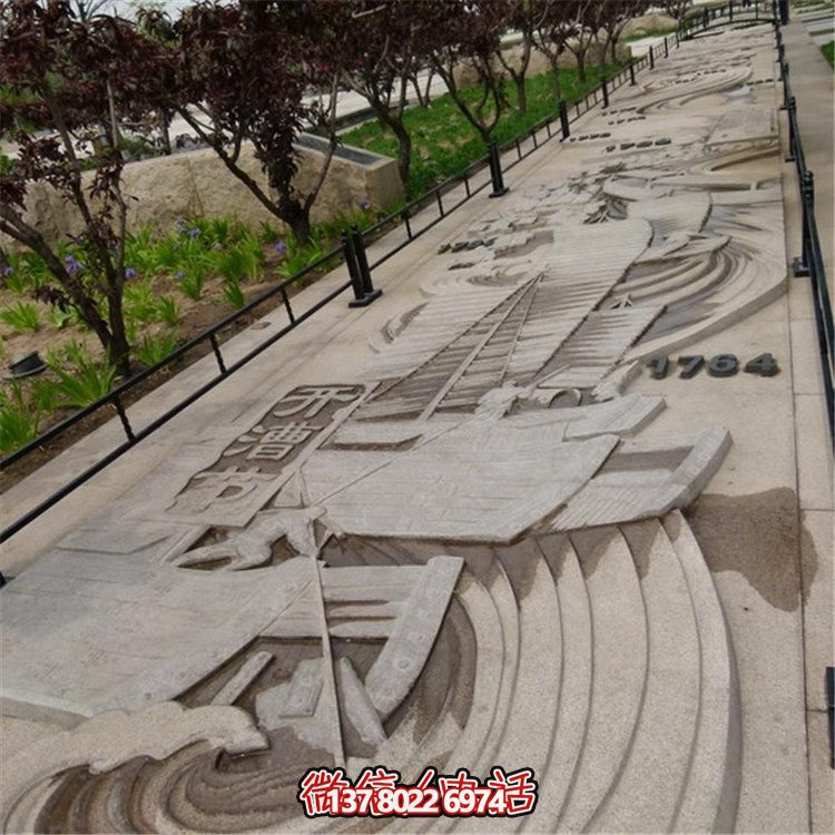 大理石浮雕壁畫，點(diǎn)綴景區(qū)廣場(chǎng)裝飾