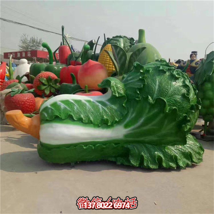 玻璃鋼仿真白菜雕塑，為您的園林戶外添彩