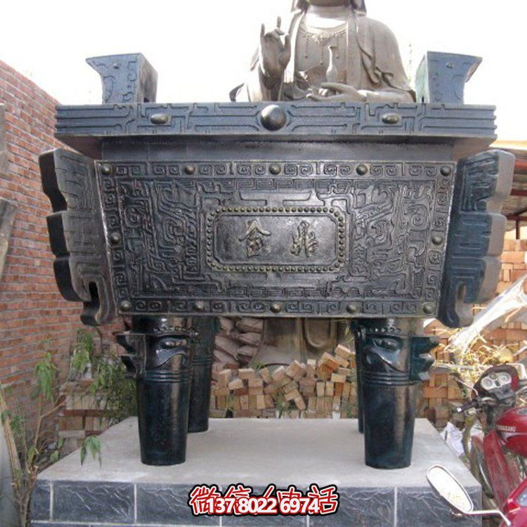 精美佛教用品銅香爐擺件，長(zhǎng)方形裝飾家居