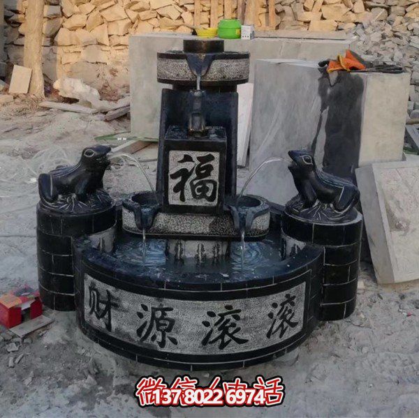 大理石雕刻造景擺件，營(yíng)造室外庭院財(cái)源滾滾流水水
