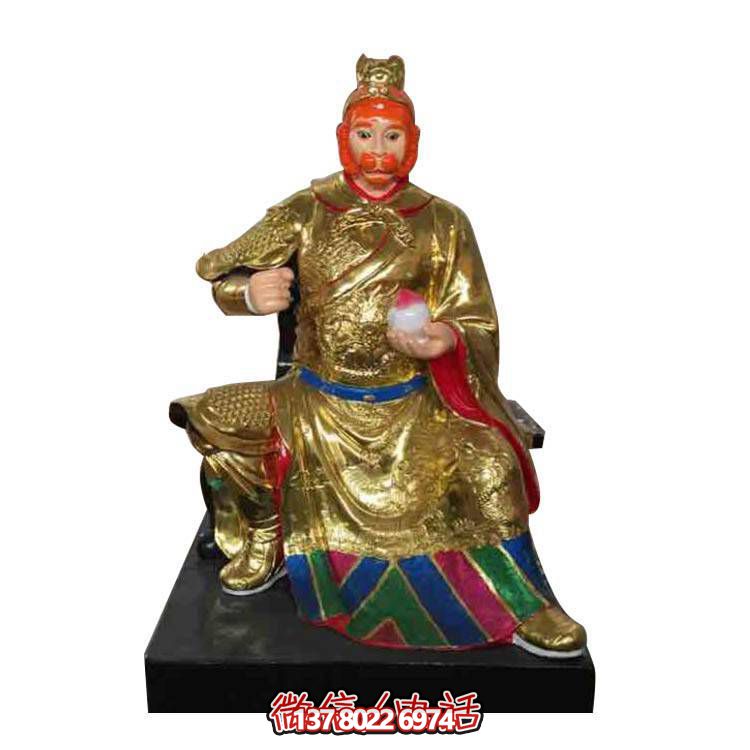 玻璃鋼佛像，金烤漆噴涂
