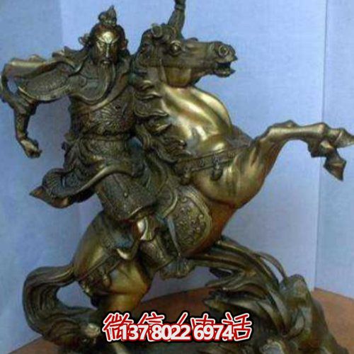 傳統(tǒng)工藝銅雕騎馬人物雕塑，點(diǎn)綴戶外園林