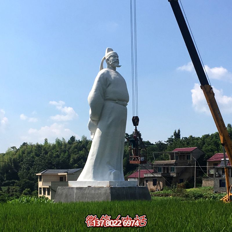 李白漢白玉雕塑，賞詩(shī)仙魅力，游覽大型景區(qū)公園