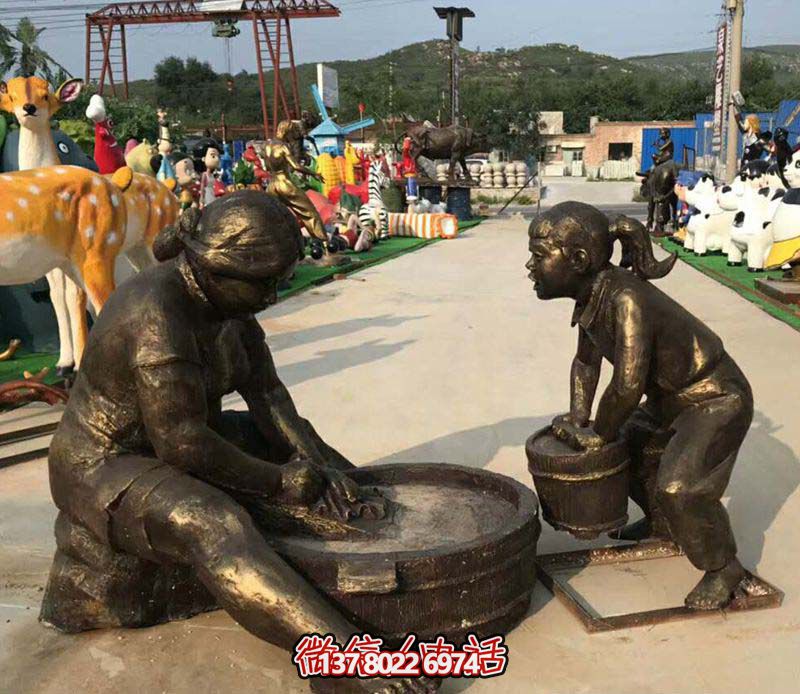 【親情無(wú)價(jià)，母親洗衣服記憶——母親洗衣服銅雕雕塑景區(qū)】