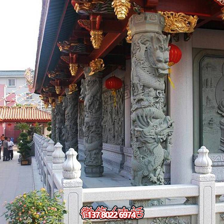 大理石雕刻的龍柱，點(diǎn)綴你家的廣場(chǎng)和寺院