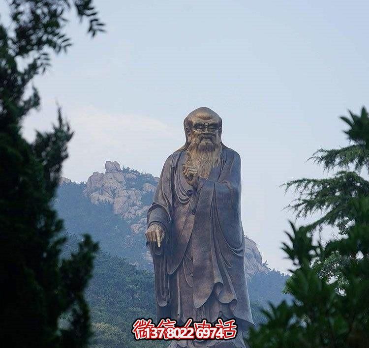 戶外大型鑄銅老子雕像，仿古做舊古代名人擺件